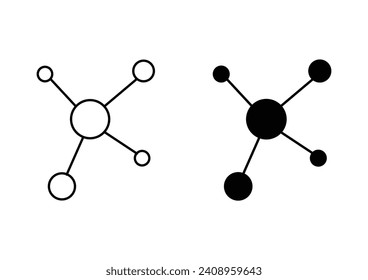 Conectar la colección o conjunto de iconos de esquema. Conectar el arte de la línea vectorial Thin