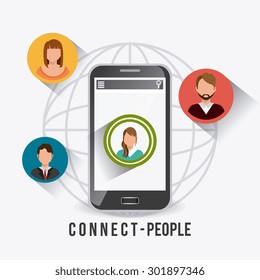 Connect people design, vector illustration eps 10.