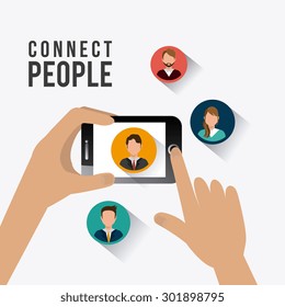 Connect people design, vector illustration eps 10.