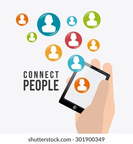 Connect people design, vector illustration eps 10.