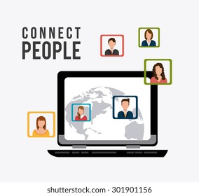 Connect people design, vector illustration eps 10.