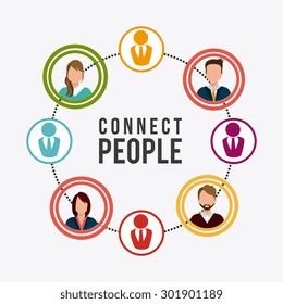 Connect people design, vector illustration eps 10.