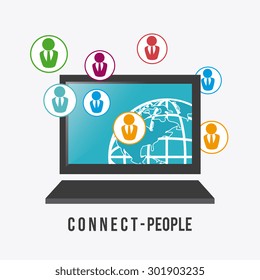 Connect people design, vector illustration eps 10.