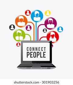 Connect people design, vector illustration eps 10.