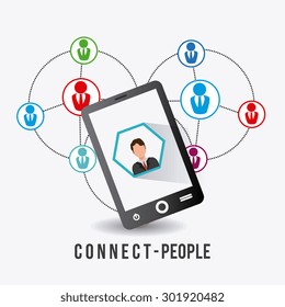 Connect people design, vector illustration eps 10.