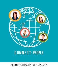 Connect people design, vector illustration eps 10.