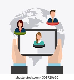 Connect people design, vector illustration eps 10.