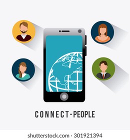 Connect people design, vector illustration eps 10.