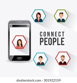 Connect people design, vector illustration eps 10.