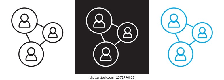 Connect people  icon representing connectivity and unity. Vector emblem featuring interlinked circular shapes . symbolizes teamwork, collaboration, union, cooperation. vector illustration. EPS 10 