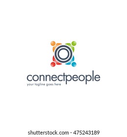 Connect People Logo Template