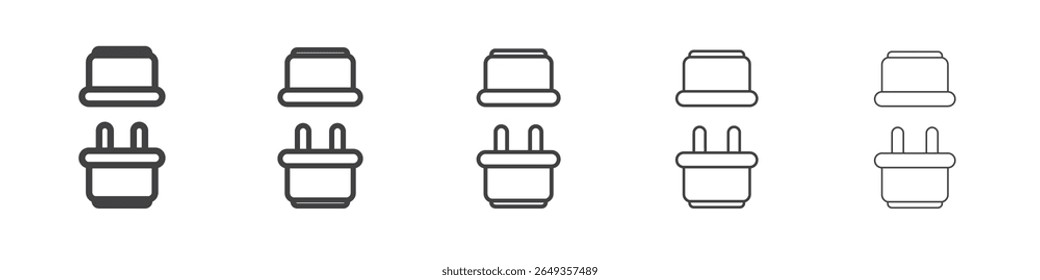 Plug-Symbol verbinden Symbol für Liniengrafik