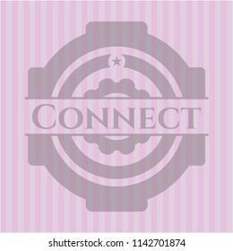 Connect realistic pink emblem