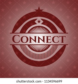 Connect retro red emblem