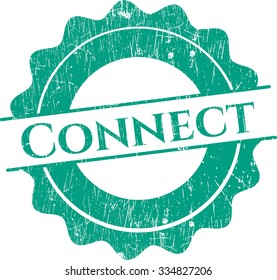Connect rubber grunge stamp