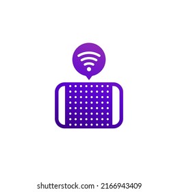 connect smart speaker icon on white