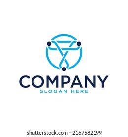 connect and technology logo, icon and vector