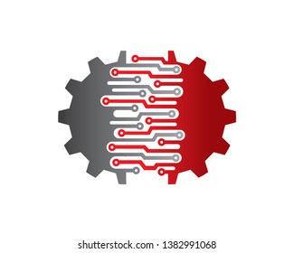 Connect Technology Logo Template, Icon, Symbol