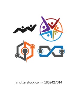 conectar colección de conjuntos de signos de plantilla