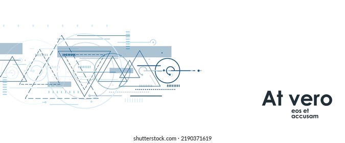 Schließen Sie das Design der Dreiecksabdeckung an. Punktierte Linien und Kreise polygonale Dreiecksgrafik. Vektorhintergrund