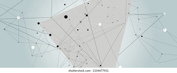 Connect triangle structure. Abstract circle banner decorative design. Modern backdrop. Simple and trendy vector