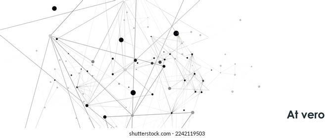 Connect triangle structure in abstract style. Global communication network. Abstract vector pattern. Contemporary design. Geometric texture. Modern trendy design.