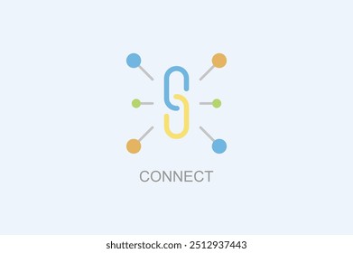 Vektorsymbol oder Logo-Illustration verbinden