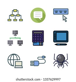 connect vector icon set
