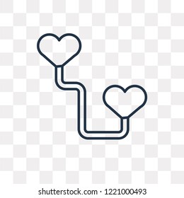 Connect vector outline icon isolated on transparent background, high quality linear Connect transparency concept can be used web and mobile