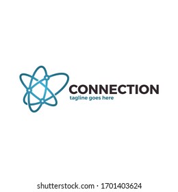 Connect Web Vector Logotype. Tech Smart Connection logo. Clean Vector Dot Connect