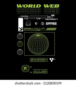 Connect web world icon computer symbol modern