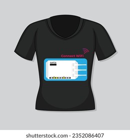  connect Wi Fi T-Shirt Design Template