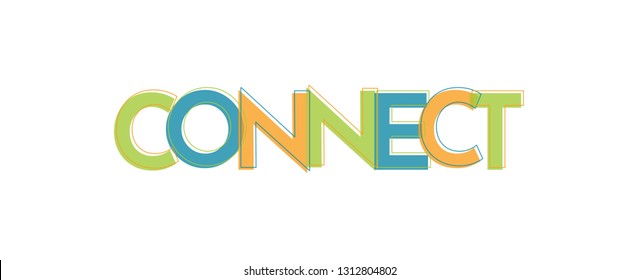 Connect word concept. "Connect" . Use for cover, banner, blog. 