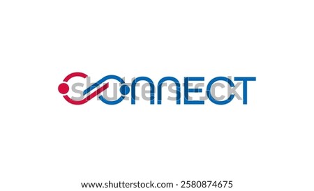 Connect Wordmark Logo Design Vector.