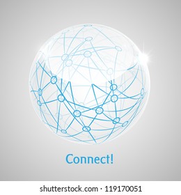 Connect World abstract concept art