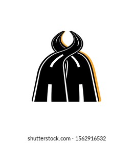 connectable asphalt road flat image vector illustration