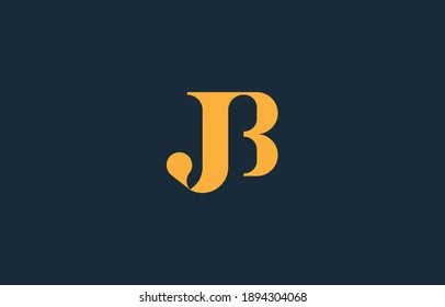 connected alphabet latter JB logo design