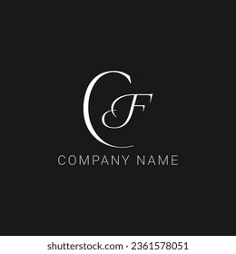 connected alphabet letter FC, CF, F logo design, Initial Letter C and F Linked Logo.
initial letter logo cf, fc, f inside c rounded, C F CF Initial handwriting  vector 