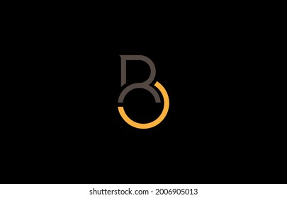 connected alphabet letter rb, br logo design