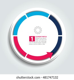 Connected Arrow circle. Infographic Element.