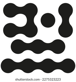 Connected ball. Geometric pattern. Technology round. Vector illustration.