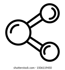 Connected balls icon. Outline connected balls vector icon for web design isolated on white background