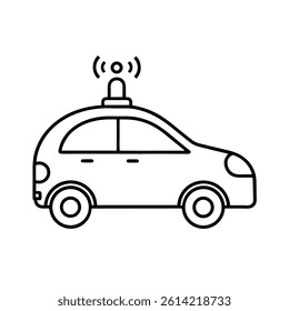 Connected Car Icon Depicting Wireless Technology