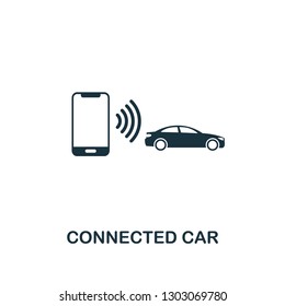 Connected Car icon. Premium style design, pixel perfect connected car icon for web design, apps, software, printing usage.