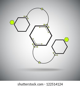 Connected cell. Communication in the form of an arc