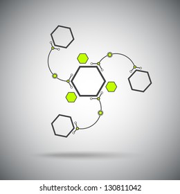 Connected cell. Communication in the form of an arc
