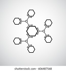 connected cell. Vector Graphics