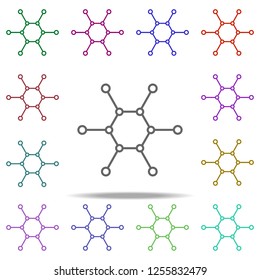 connected cells icon. Elements of intelligence in multi color style icons. Simple icon for websites, web design, mobile app, info graphics