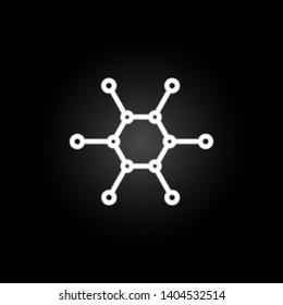 connected cells neon icon. Elements of intelligence set. Simple icon for websites, web design, mobile app, info graphics