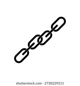 Connected chain icon. Strength, unity, stability, durability symbol